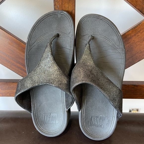 Fitflop size 7  flip flops thong toe post sandals micro wobbleboard - Picture 3 of 17